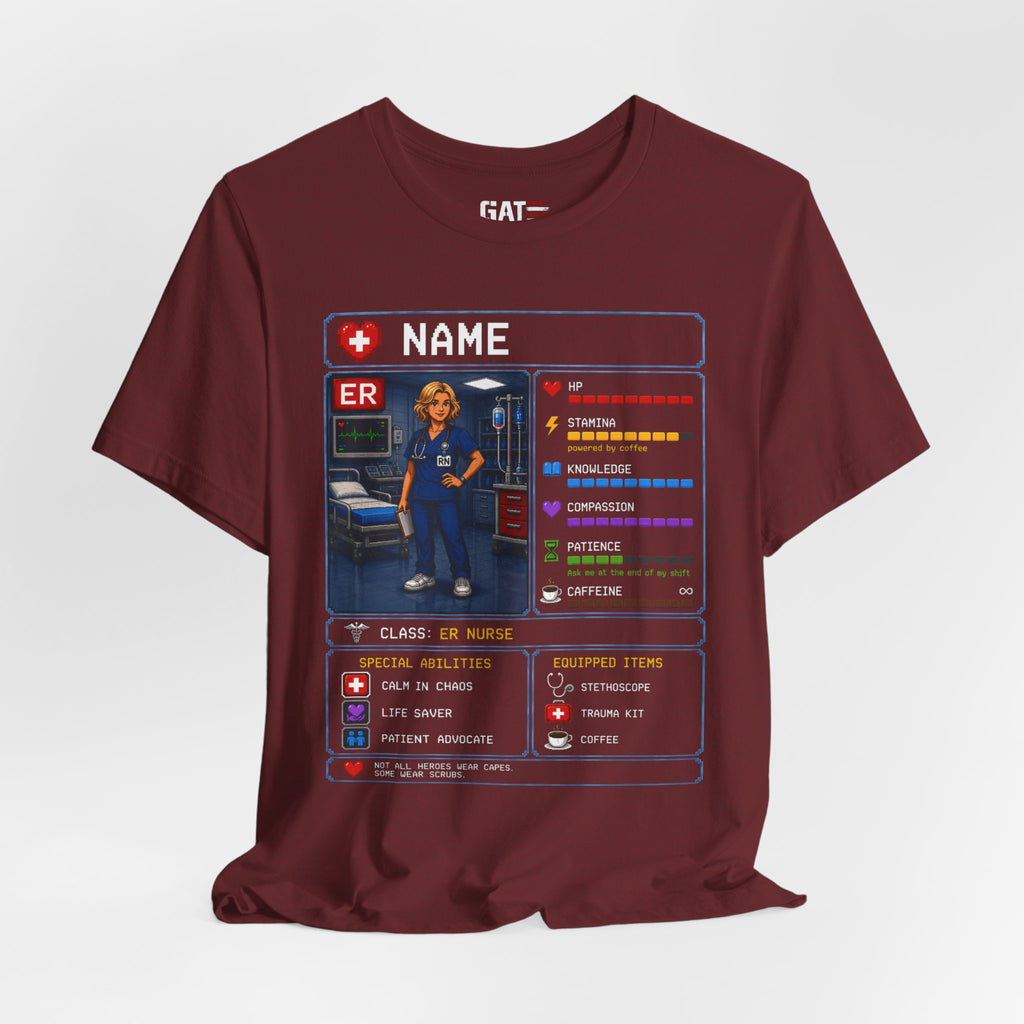 Custom ER Nurse RPG Character Shirt | Personalized Nurse Gift