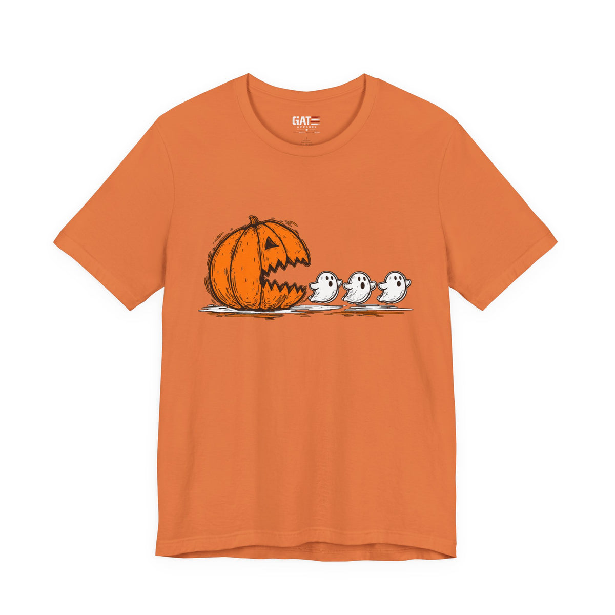 Ghost Chase Halloween Pumpkin T-Shirt
