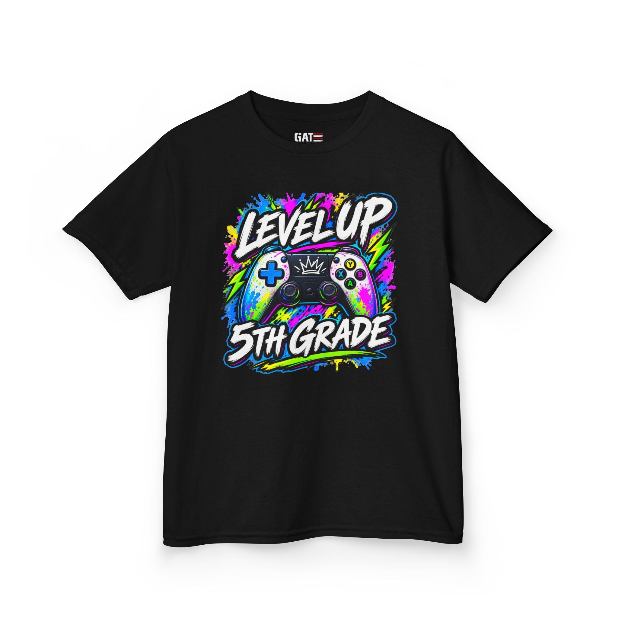 Personalized Grade Level Gamer Shirt – Level Up Kindergarten to 5th Grade Kids Tee