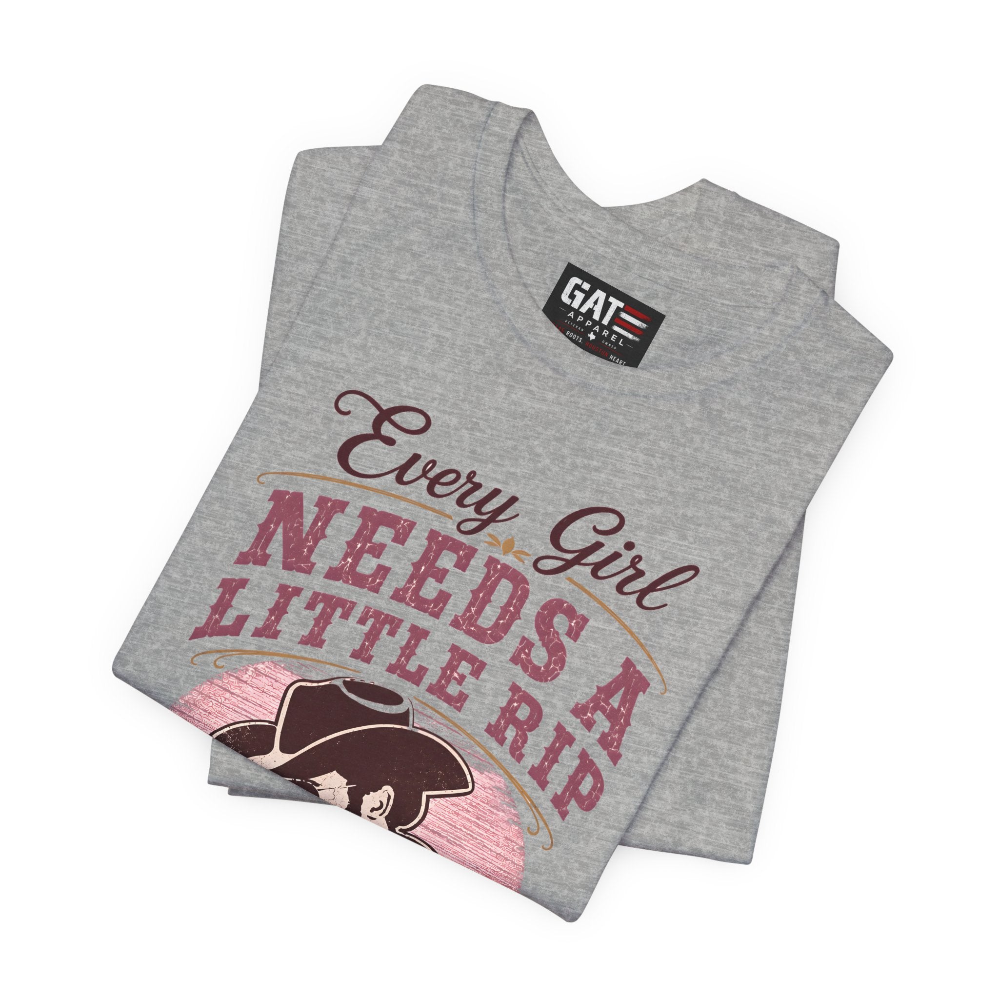 Every Girl Needs A Little Rip In Their Jeans Pink Text Shirt | Dutton Ranch| Yellowstone Inspire Shirt