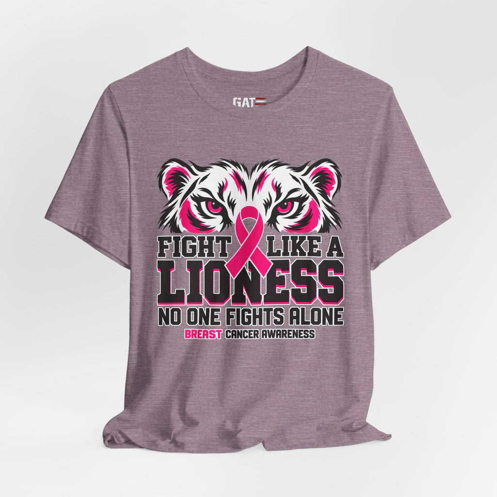 Fight Like a Lioness Breast Cancer Awareness T-Shirt