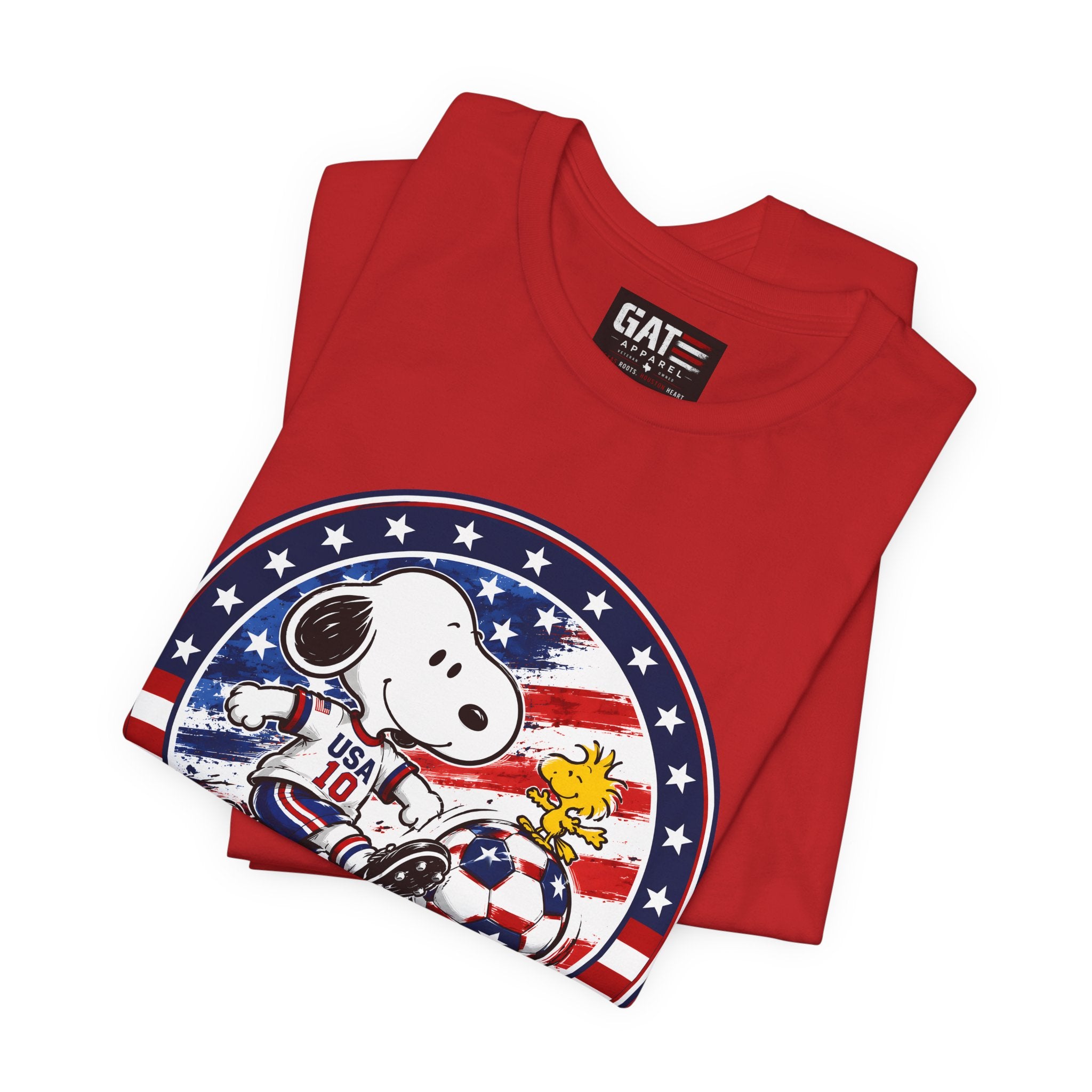 USA Soccer Snoopy Shirt  Patriotic USA Soccer Tee American Flag Design, World Cup, Soccer Fan