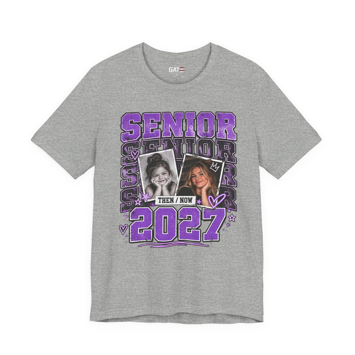Senior 2027 Then & Now Yearbook Photo Shirt