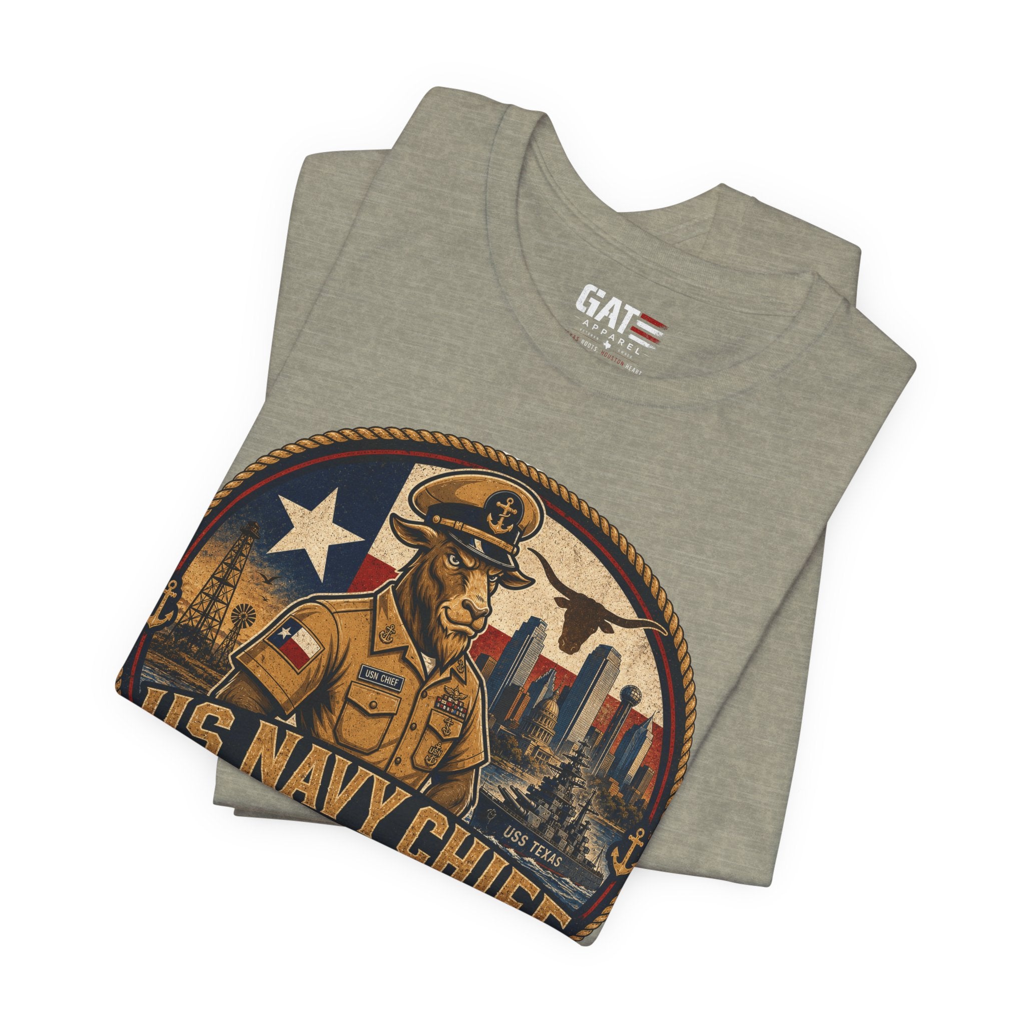 US Navy Chief Heritage Day Texas Shirt, Navy Chief Goat Shirt, Chief Petty Officer Gift, Military Pride Tee, Navy Veteran