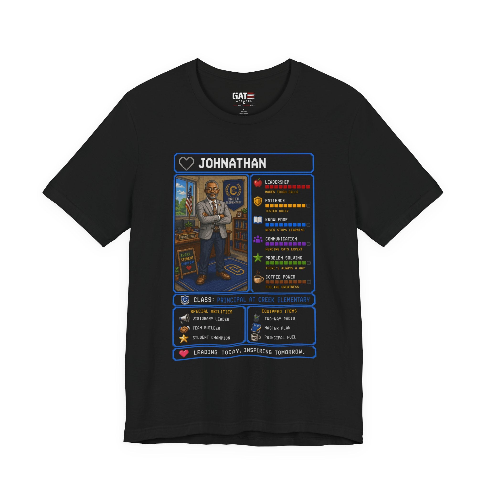 Custom Principal RPG Character Shirt | Personalized School Administrator Gift