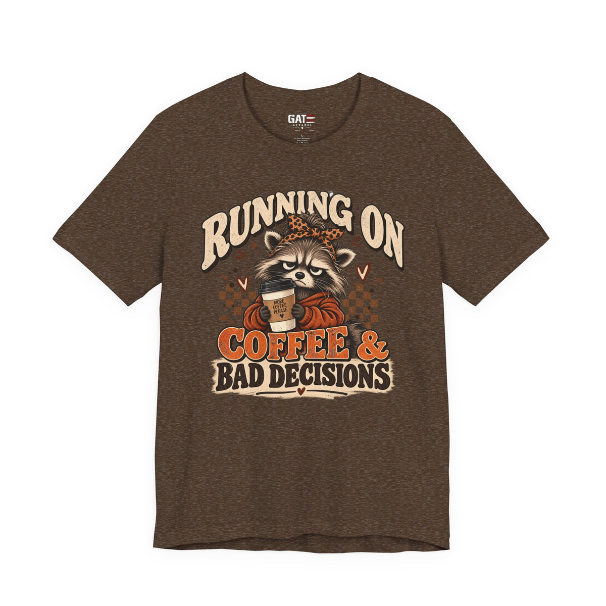 Running on Coffee & Bad Decisions Shirt | Funny Raccoon Tee