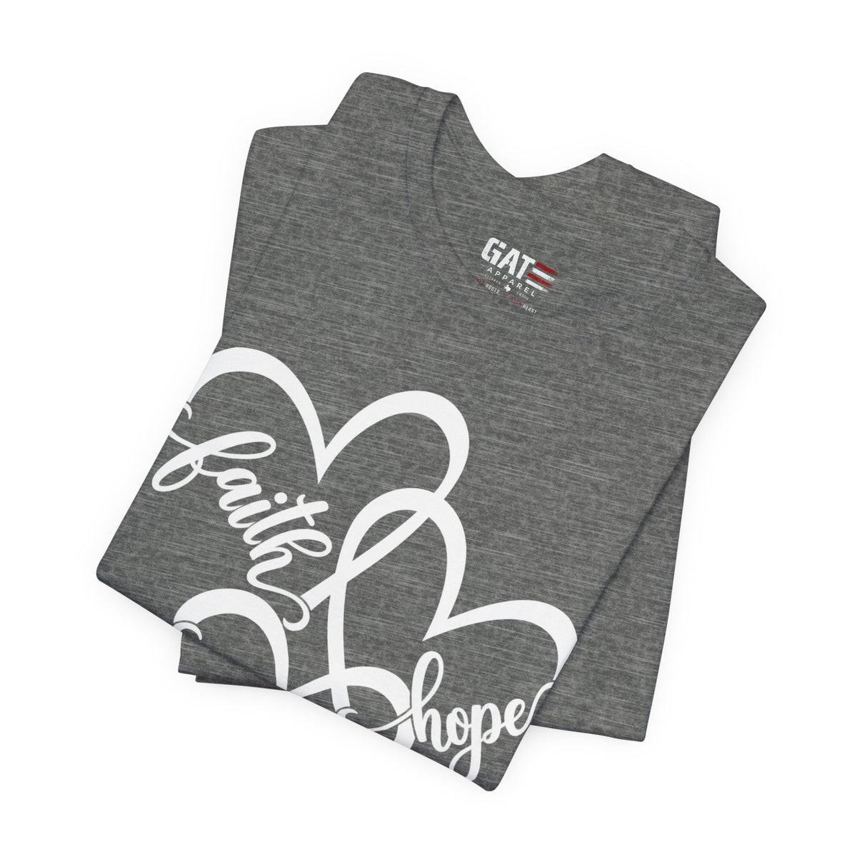Faith Hope Love Heart T-Shirt — Inspirational Christian Tee