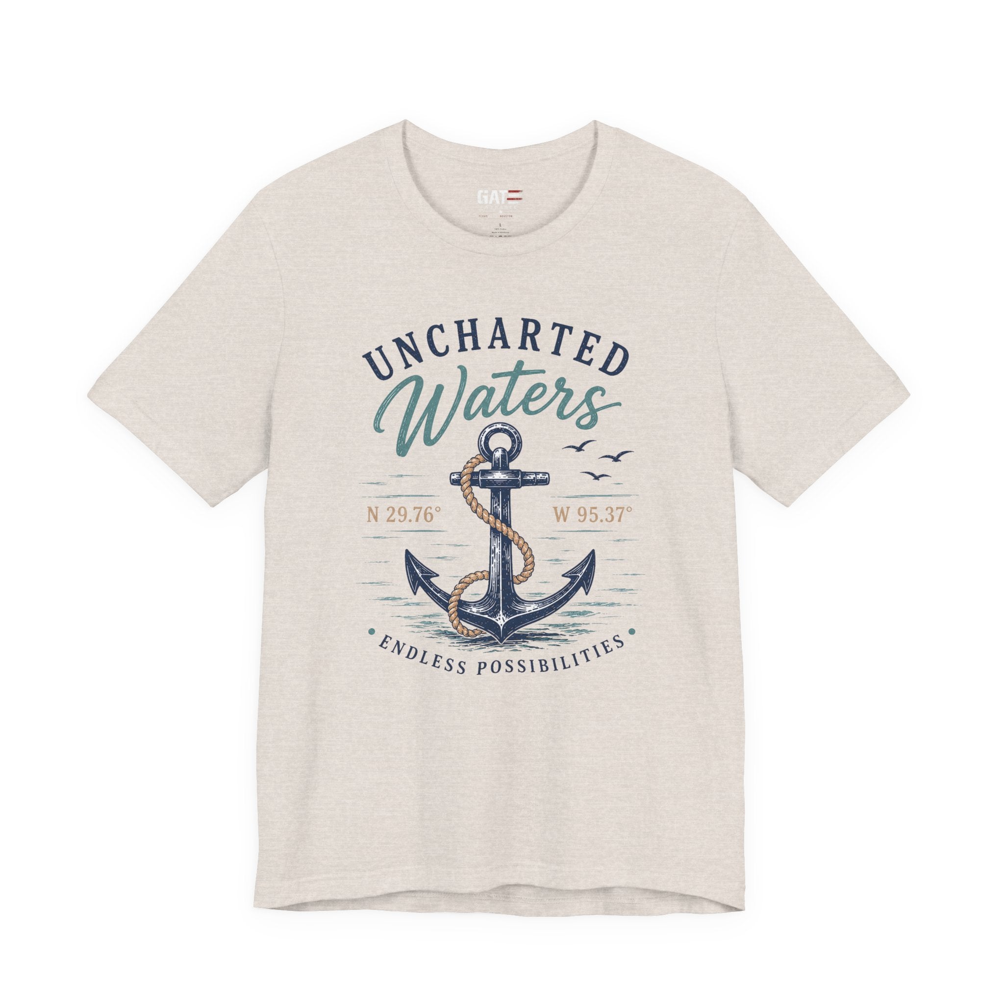 Uncharted Waters Anchor Tee — Nautical Adventure Graphic T-Shirt