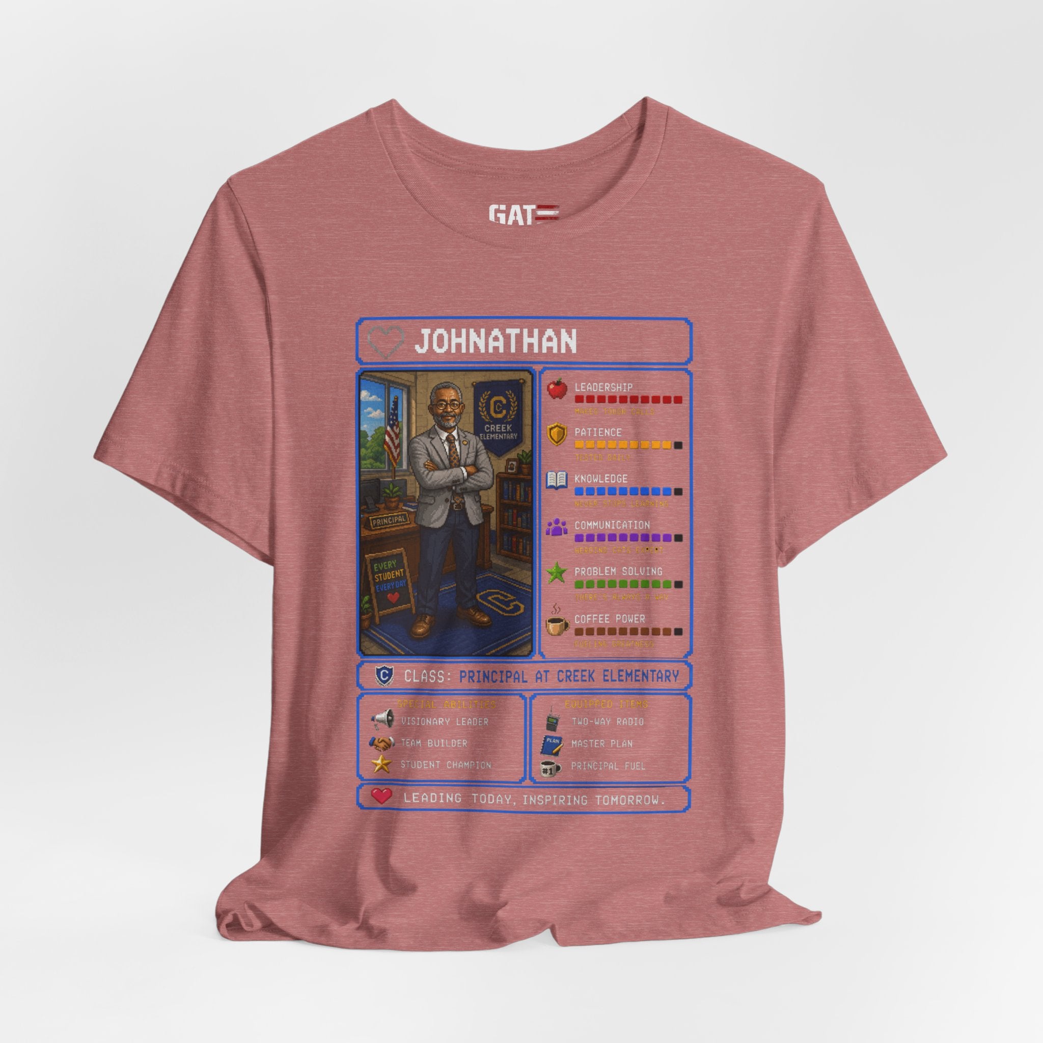 Custom Principal RPG Character Shirt | Personalized School Administrator Gift