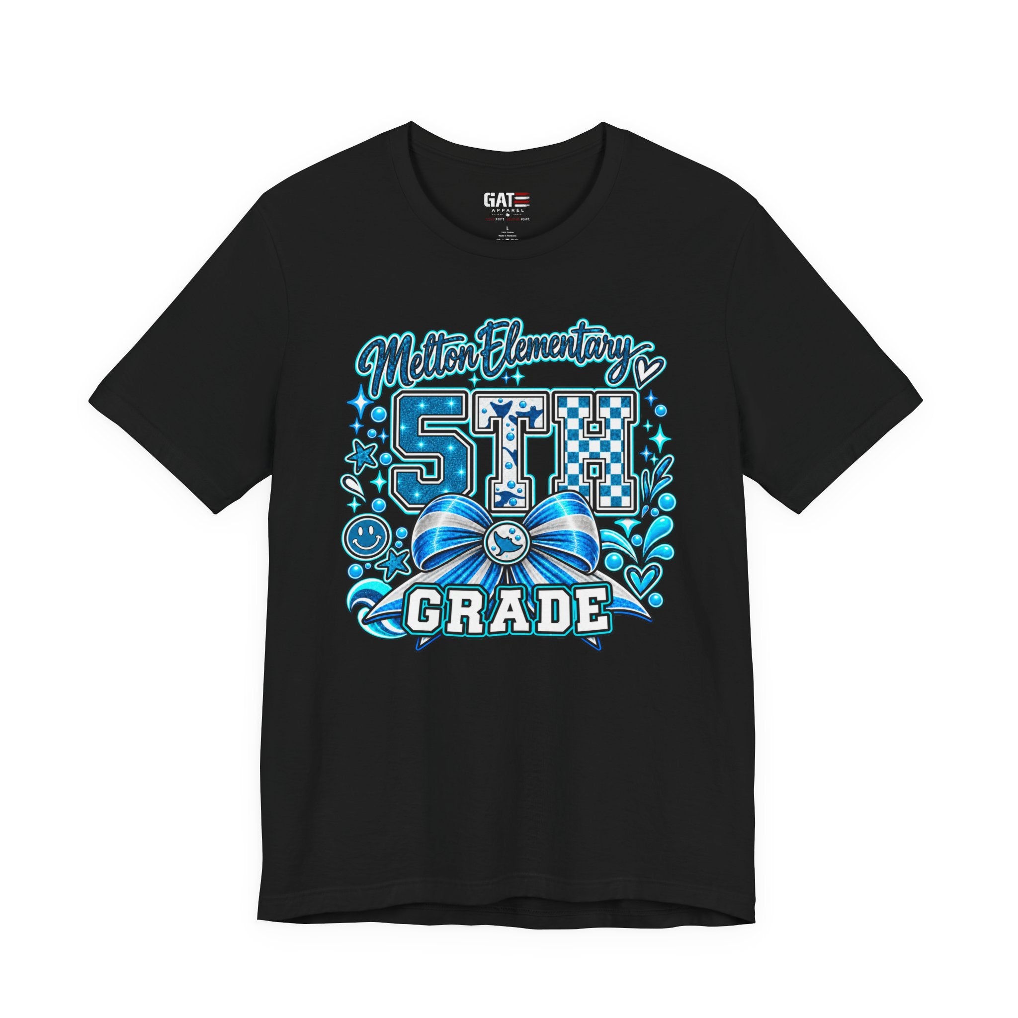 Melton 5th Grade School T‑Shirt — Bow Design