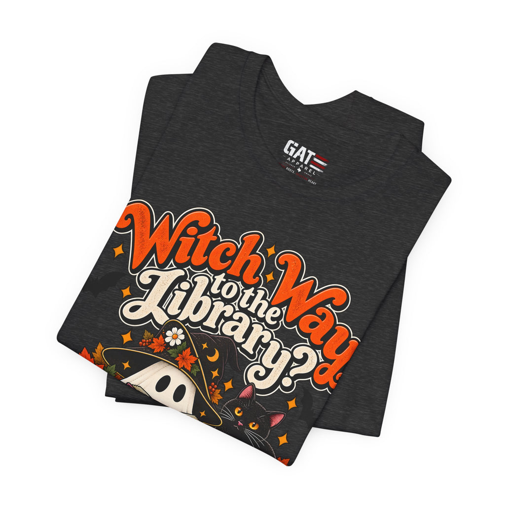 Witch Way to the Library Halloween Shirt | Book Lover Tee