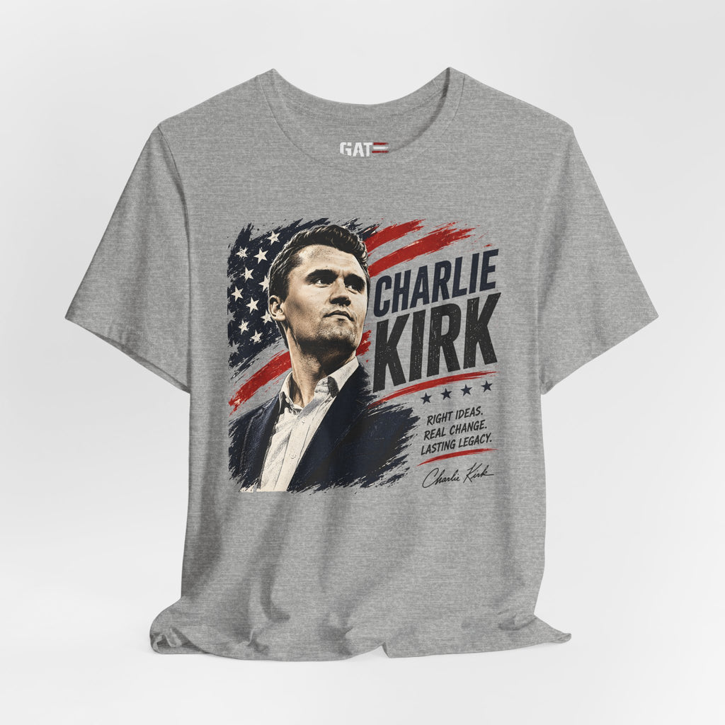 Charlie Kirk Shirt Conservative Patriotic T Shirt Republican American Flag Tee USA Freedom Gift Political Apparel