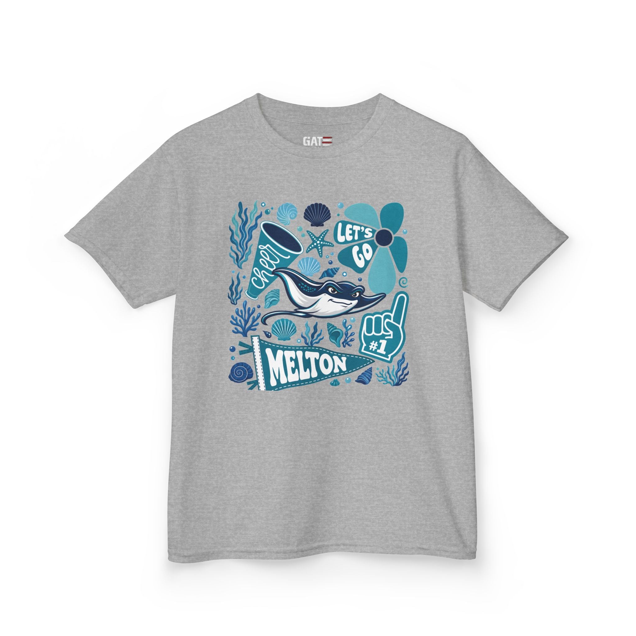 Melton Kids Tee — Blue Ocean Surf Graphic "Melton"