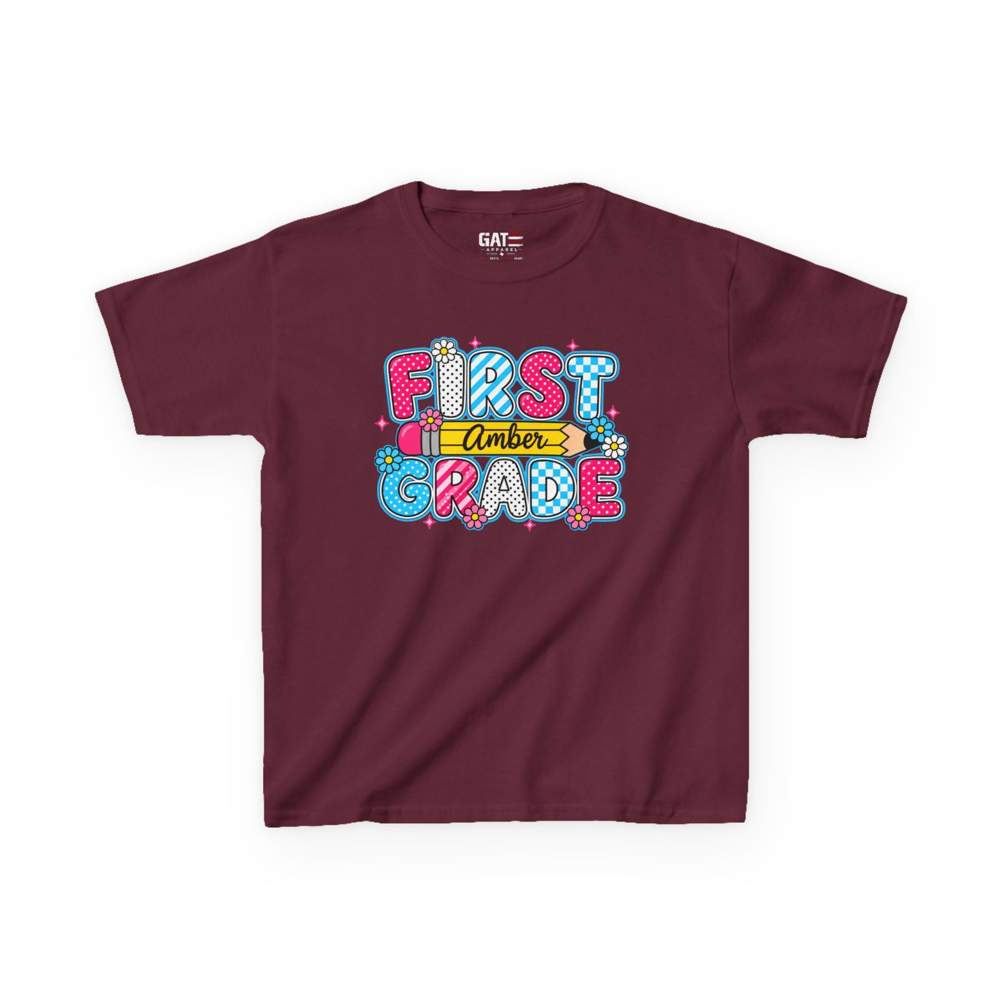 Custom Grade Level & Name Shirt for Kids – Personalized Back to School T-Shirt