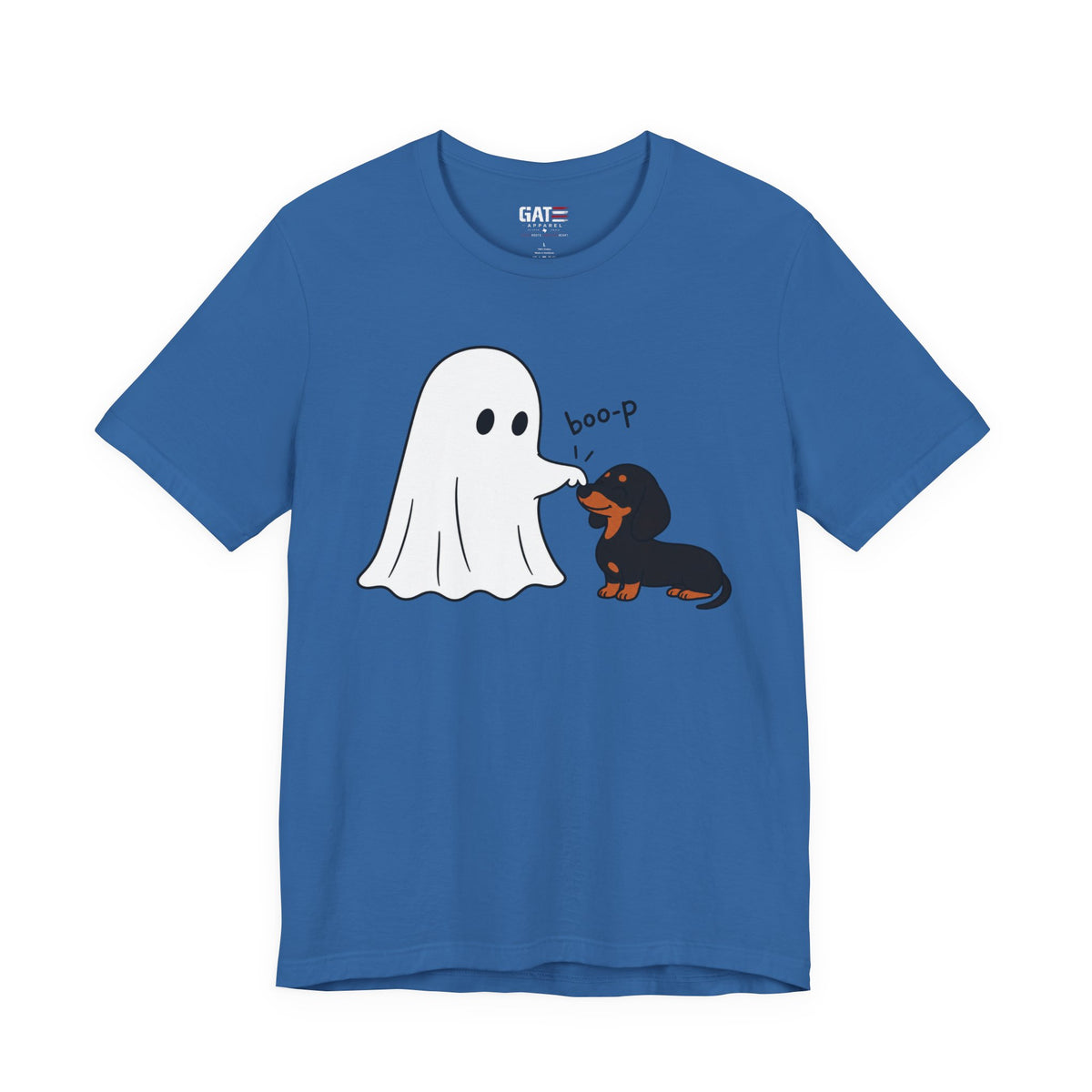 Halloween Ghost & Dachshund — "boo-p" Cute Dog Halloween T-Shirt