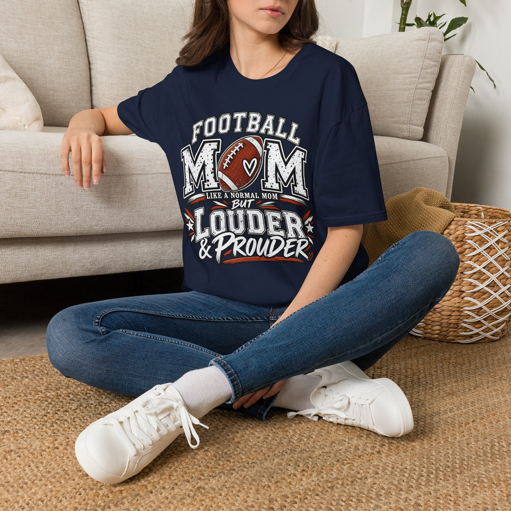 Football Mom Gildan Soft Style T-Shirt — Loud & Proud Vintage Football Mom Tee