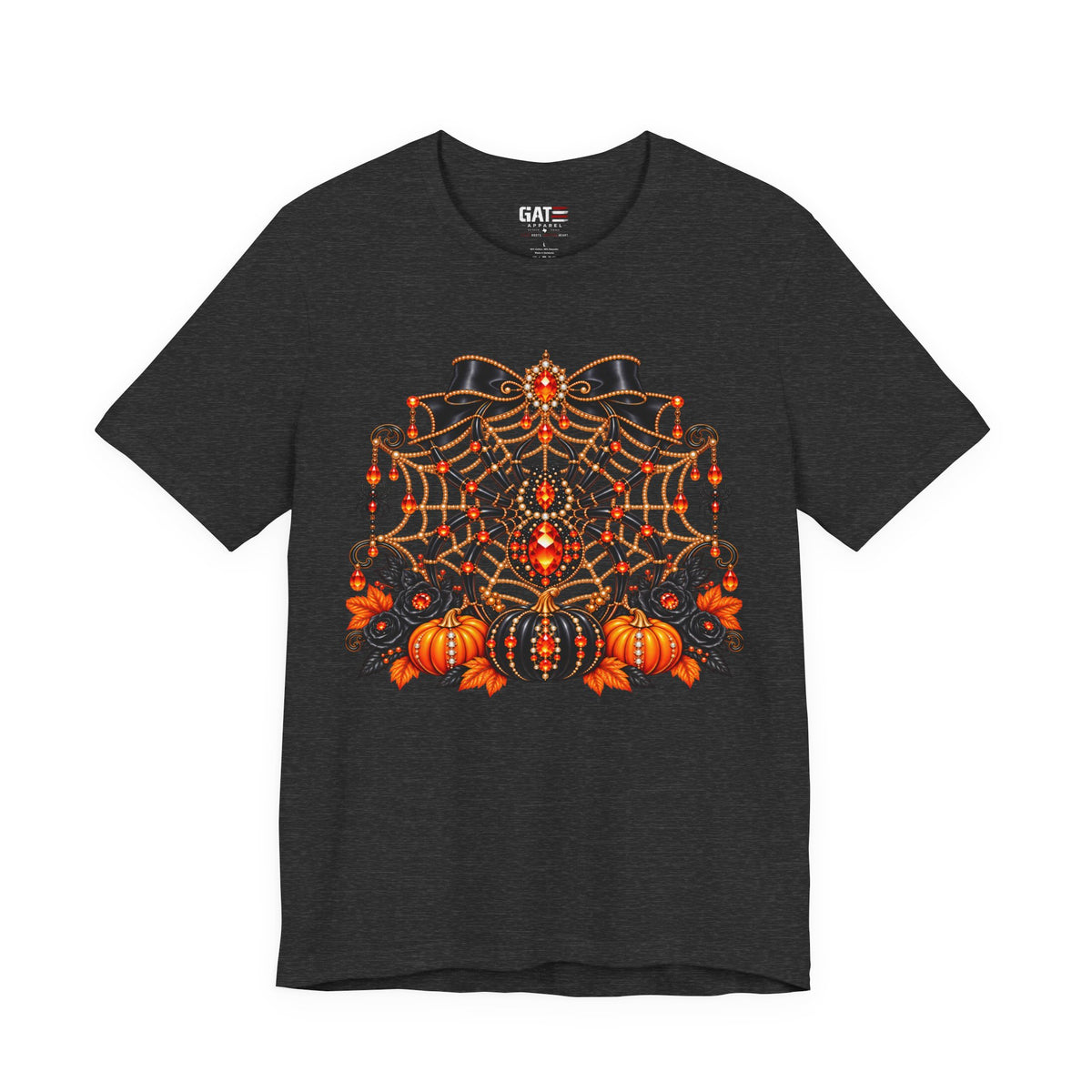 Halloween Spider & Pumpkins Shirt | Gothic Fall Graphic Tee