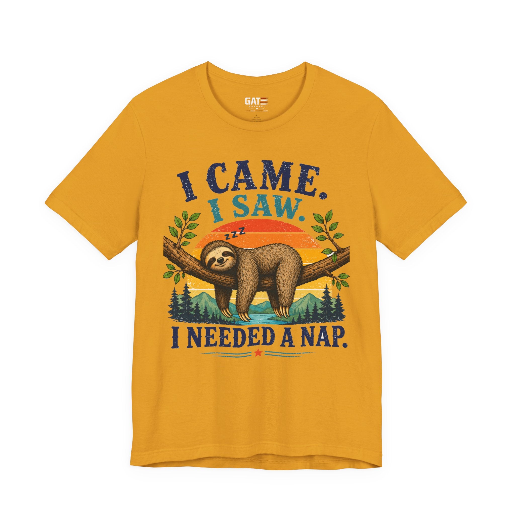 I Came I Saw I Needed a Nap Sloth T‑Shirt
