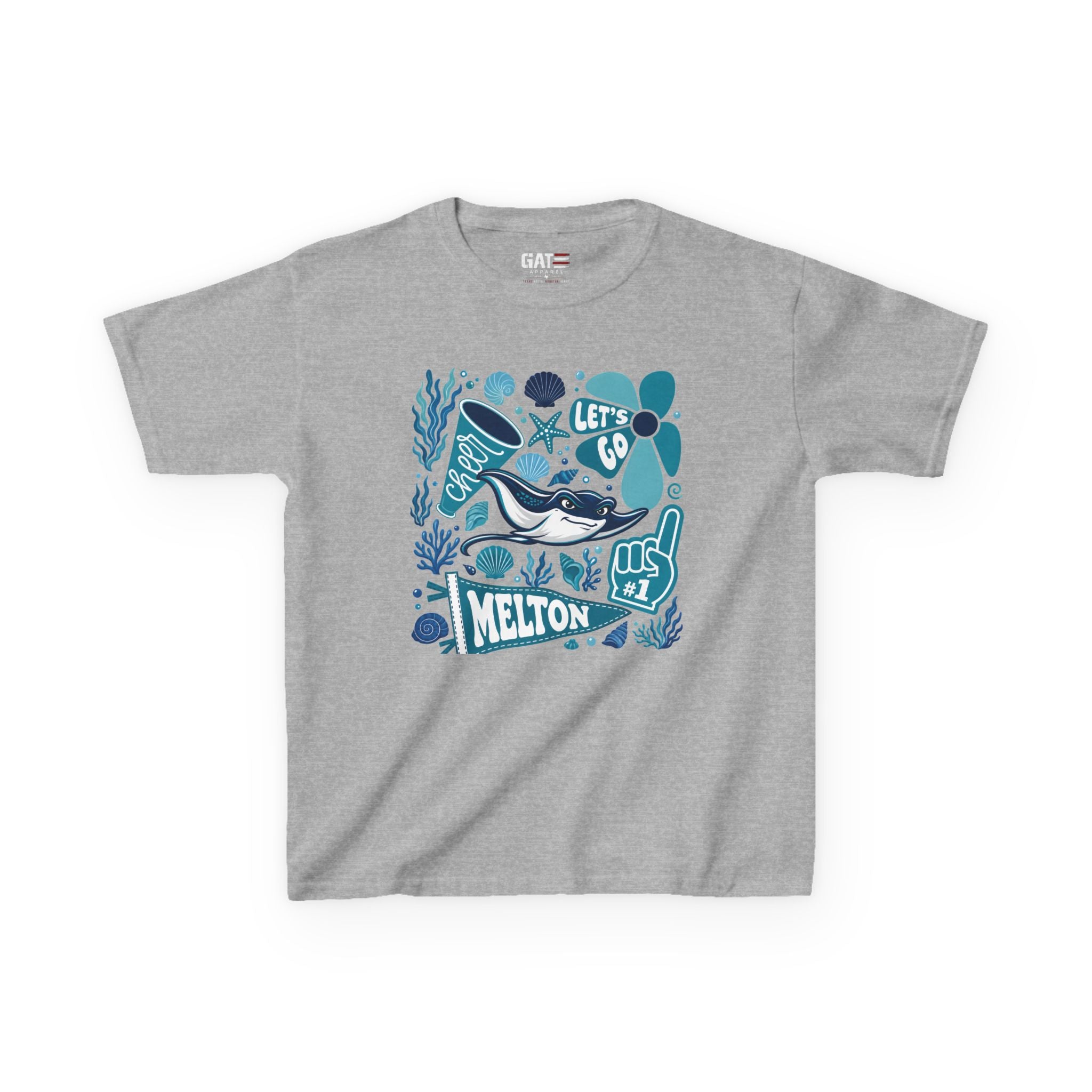 Melton Kids Tee — Blue Ocean Surf Graphic "Melton"