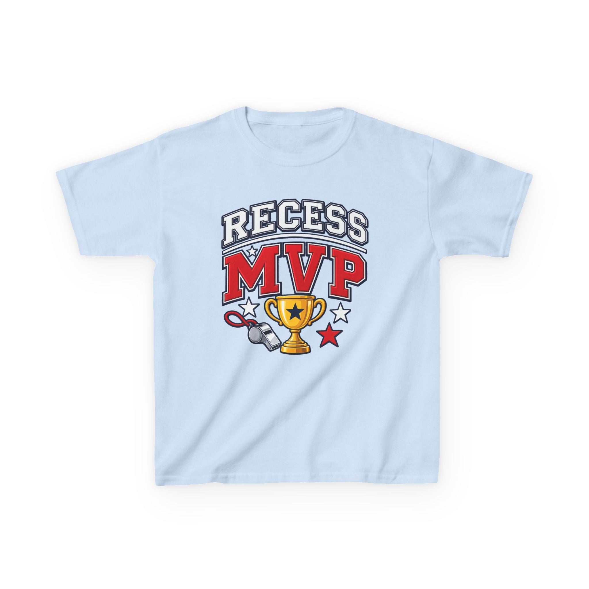 Recess MVP Kids T‑Shirt — Trophy & Whistle Playground Shirt for Boys & Girls