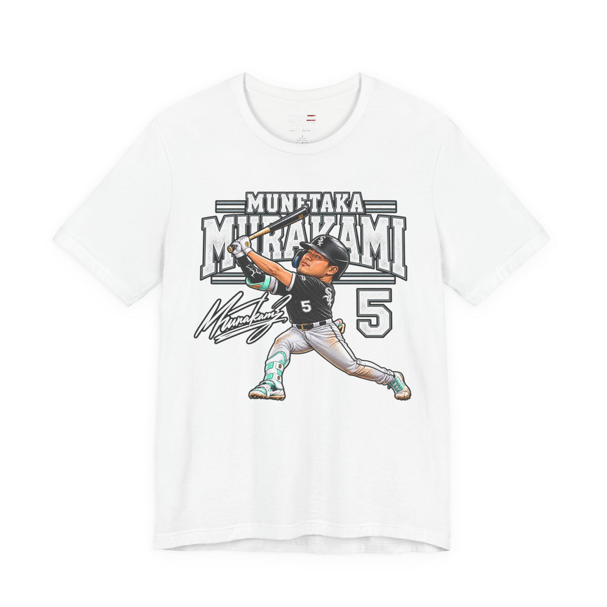 Munetaka Murakami #5 baseball graphic tee product mockup 2