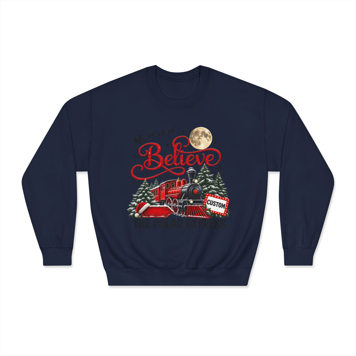 Personalized Polar Express Crewneck Sweatshirt - product mockup view 7