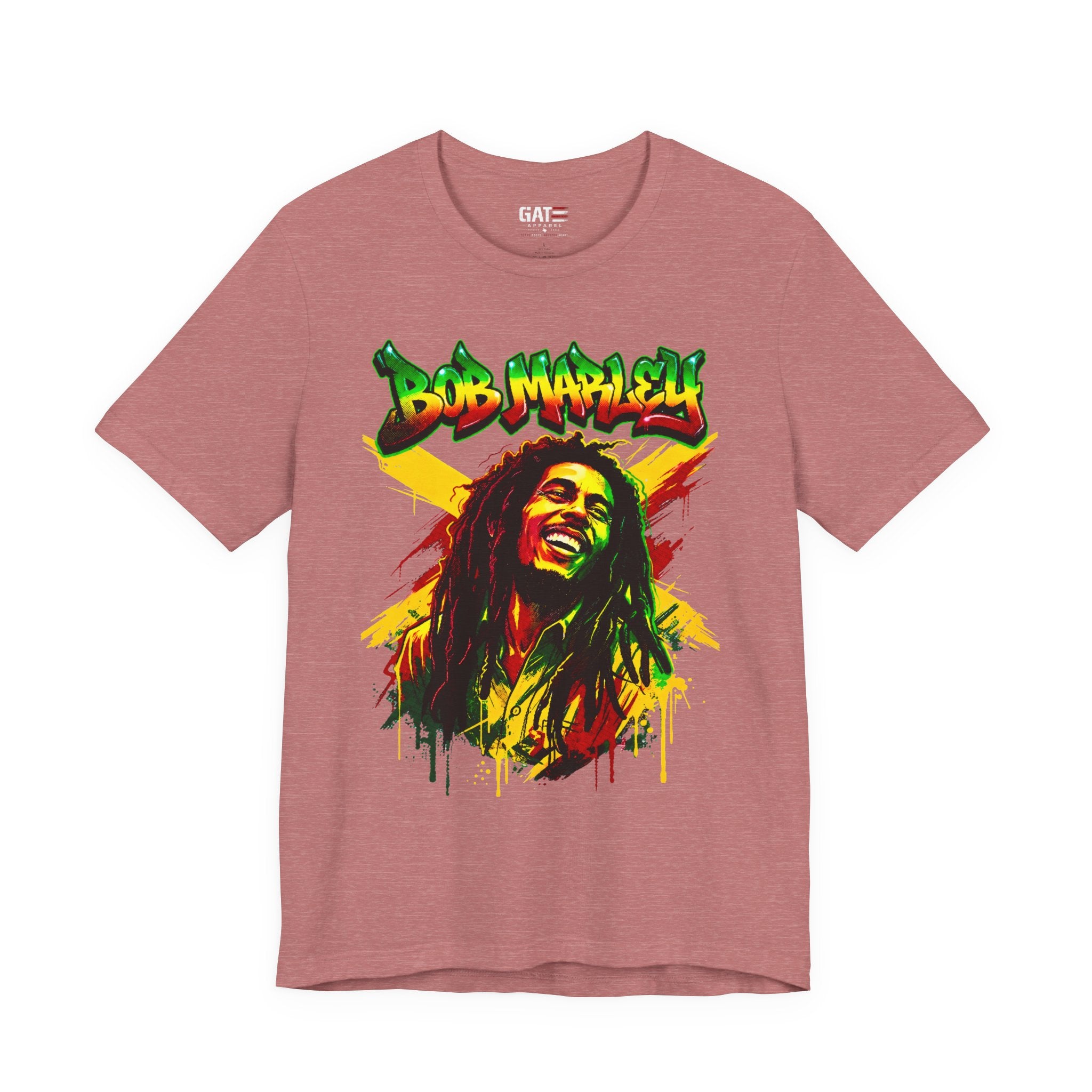 Reggae Legend Portrait Tee — Rasta Colors Music Graphic Shirt