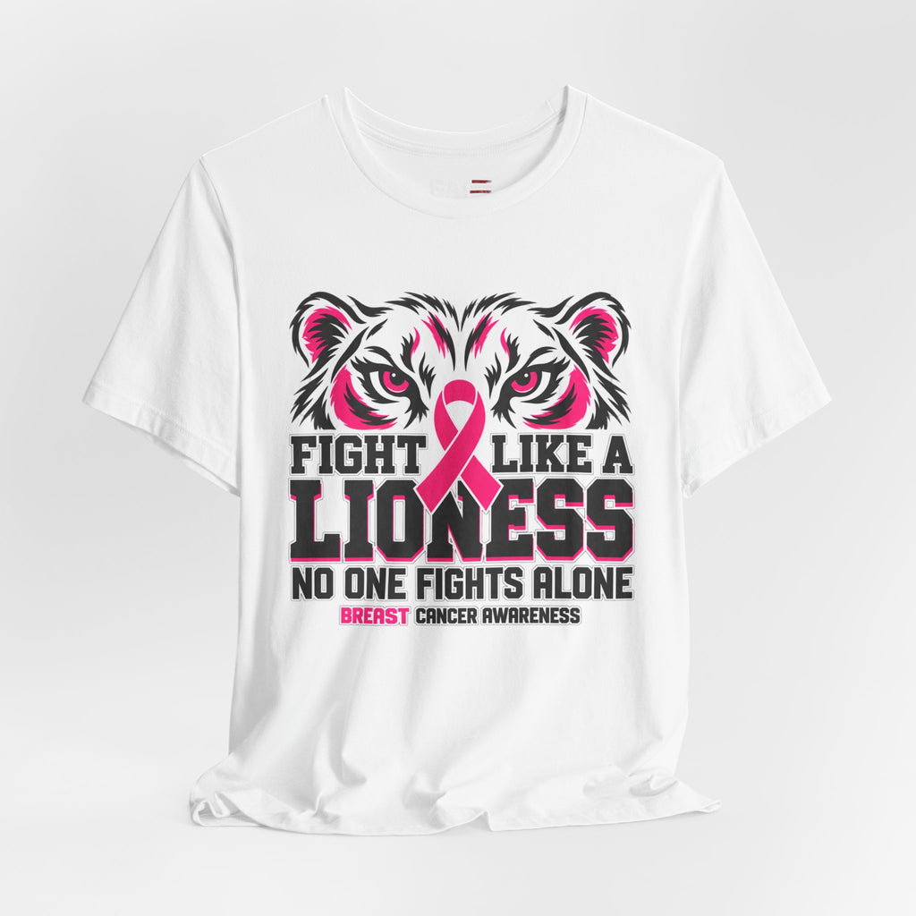 Fight Like a Lioness Breast Cancer Awareness T-Shirt