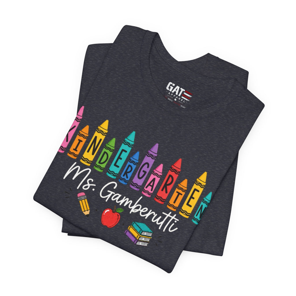 Customize Grade Level and Name Teacher Crayon Shirt