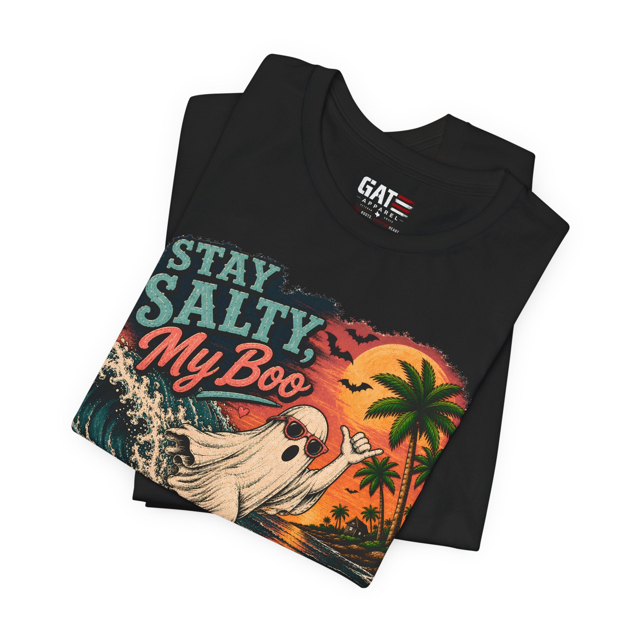 Summerween Shirt, Spooky Beach Shirt, Ghost Beach Tee, Halloween Beach Shirt, Coastal Halloween Tee, Tropical Ghost Shirt