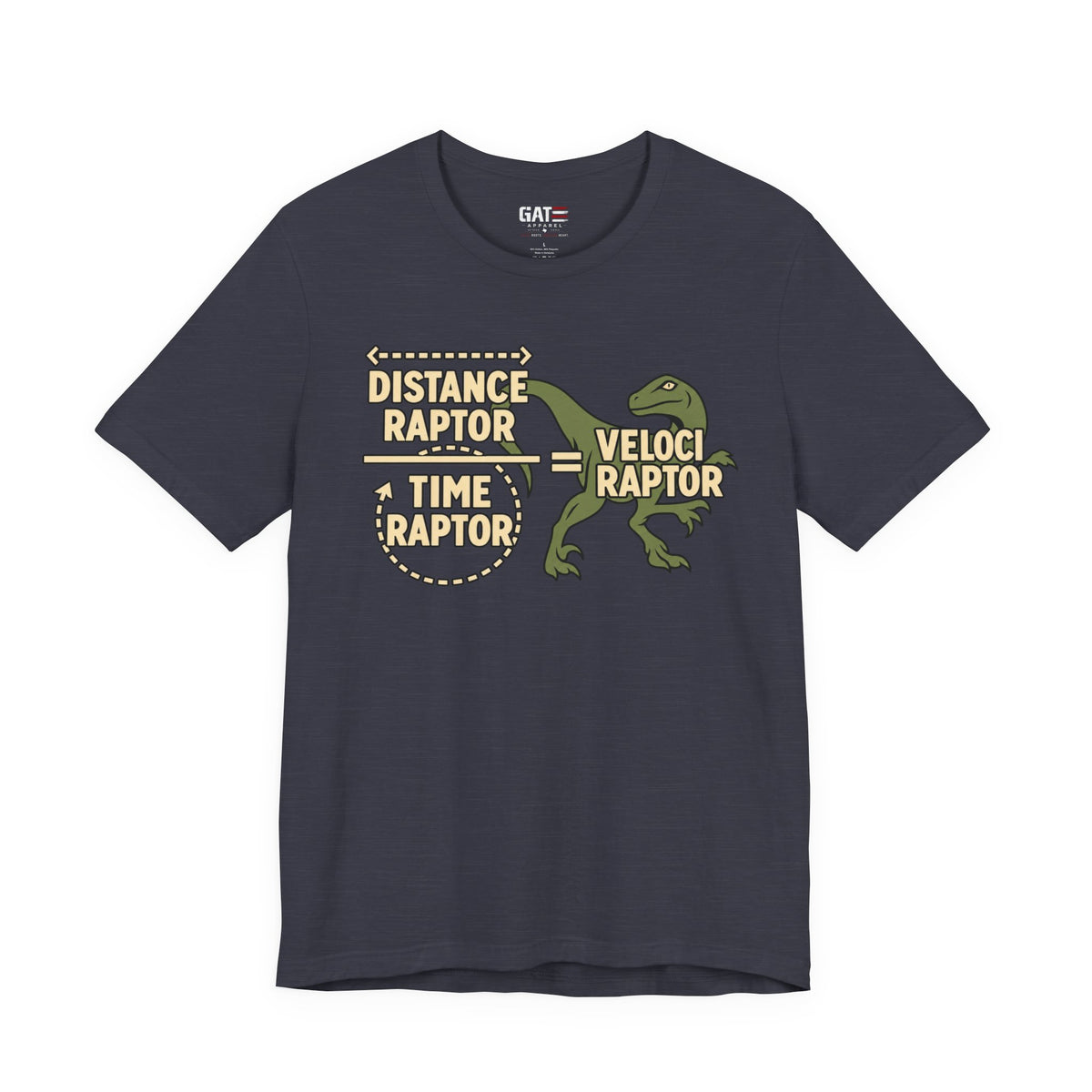 Velociraptor Distance Over Time Shirt | Funny Science Dinosaur Tee