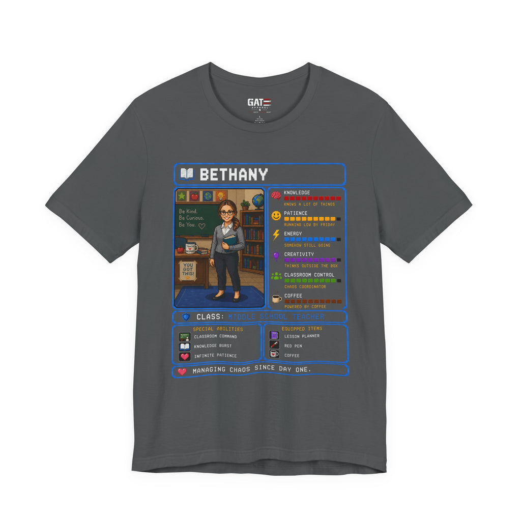 Custom Teacher RPG Character Shirt | Personalized Teacher Gift