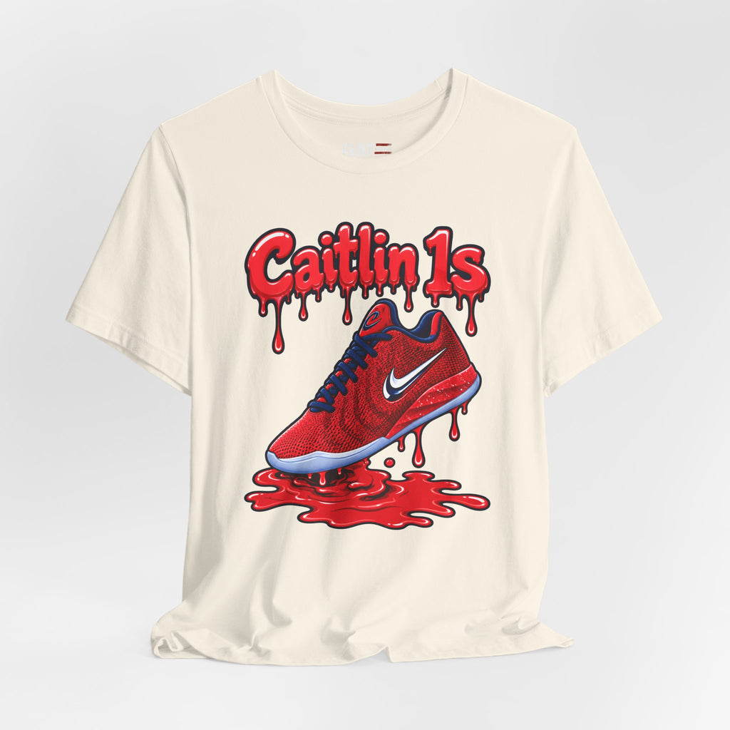Caitlin Clark Caitlin 1s USA Reds Paint Sneaker Shirt