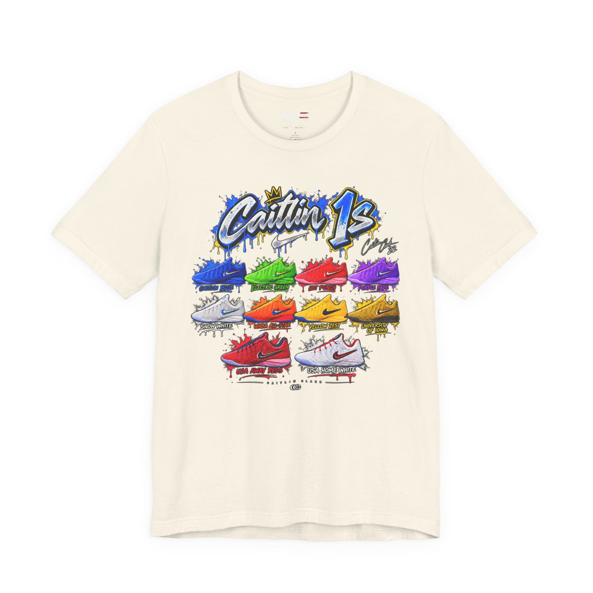 Caitlin Clark Caitlin 1s Sneaker Shirt | Indiana Fever Tee