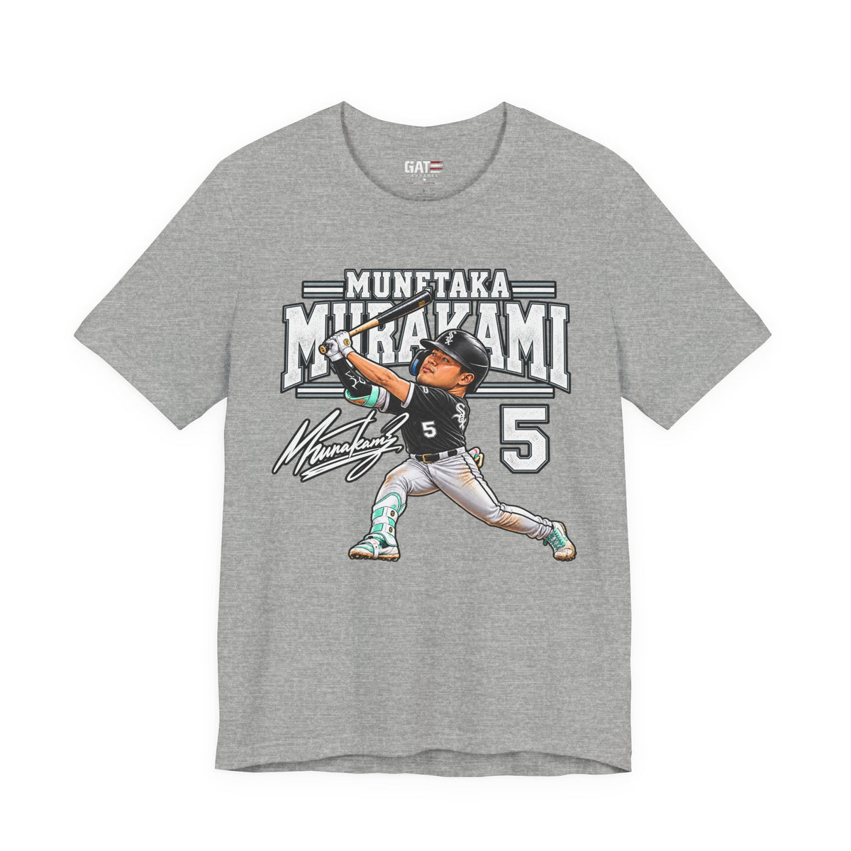 Munetaka Murakami #5 baseball graphic tee product mockup 3