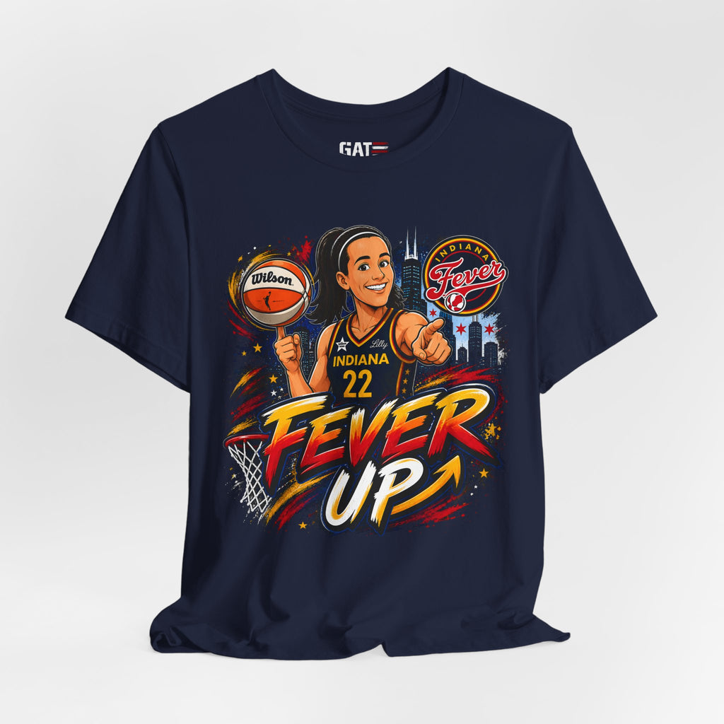 Caitlin Clark Indiana Fever #22 T-Shirt Fever Up WNBA Basketball Graphic Tee