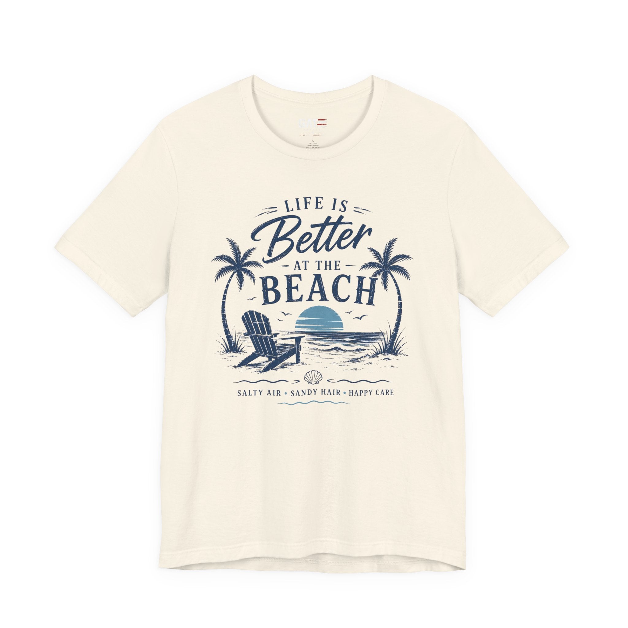 Life Is Better at the Beach T-Shirt — Vintage Coastal Palm Tee