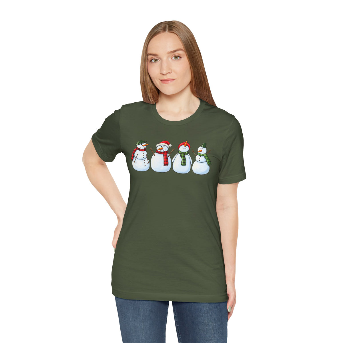 Snowman Winter Graphic T-Shirt - product mockup view 24