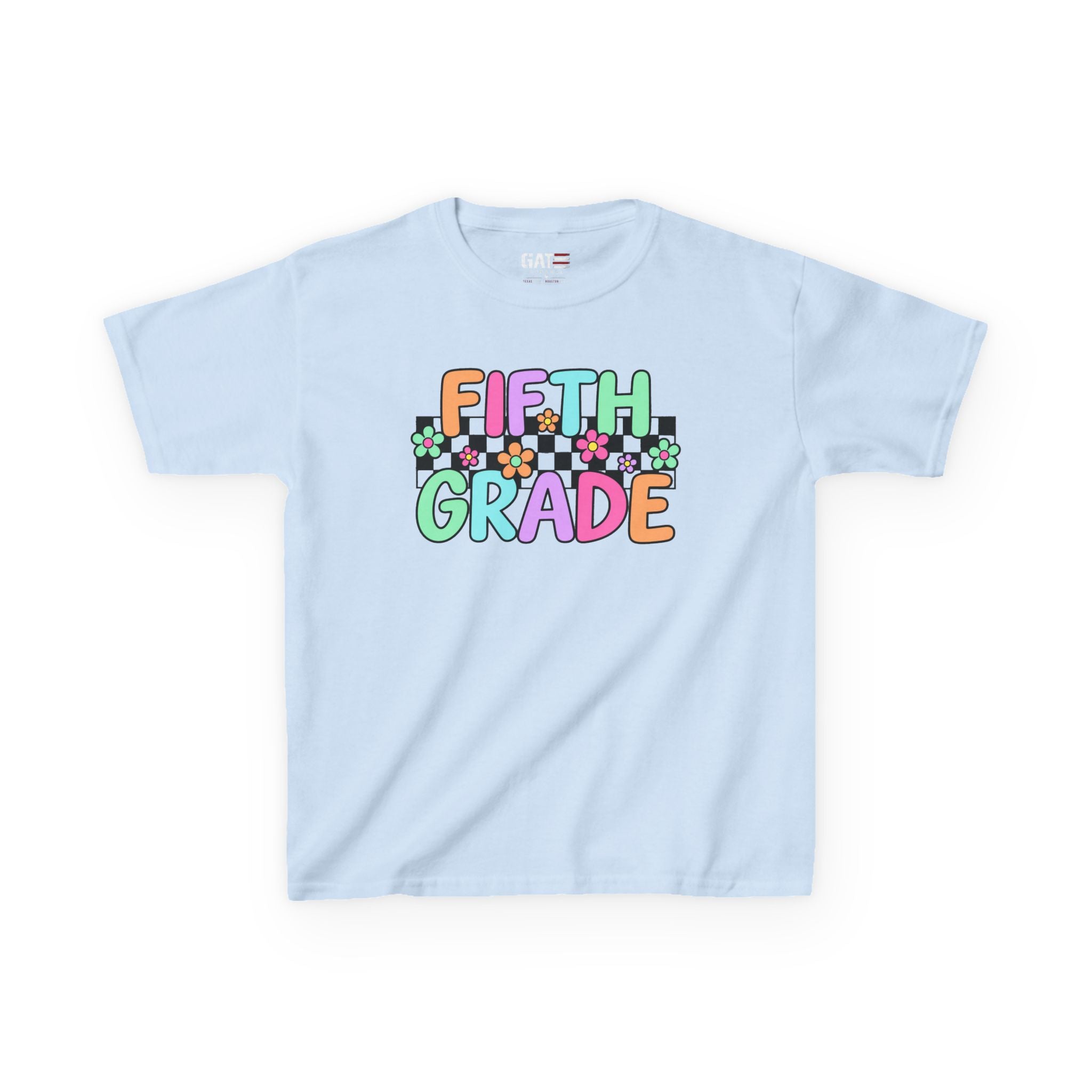 Custom Grade Level Shirt for Kids – Retro Checkered Floral Back to School Tee