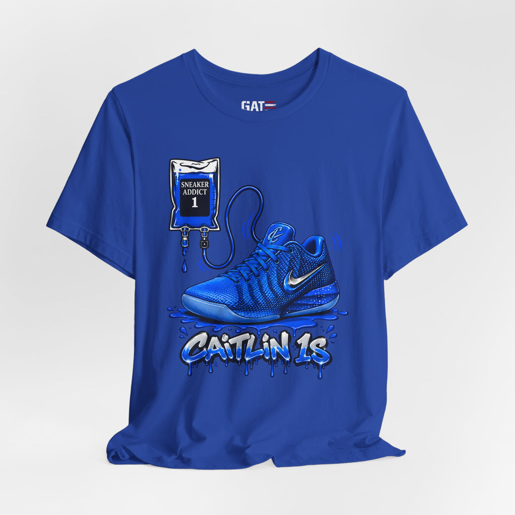 Caitlin Clark Caitlin 1s Addict Blue Sneaker Shirt