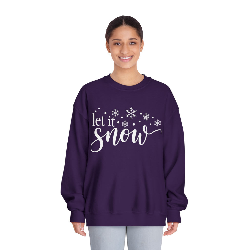 Let It Snow Crewneck Sweatshirt - product mockup view 10