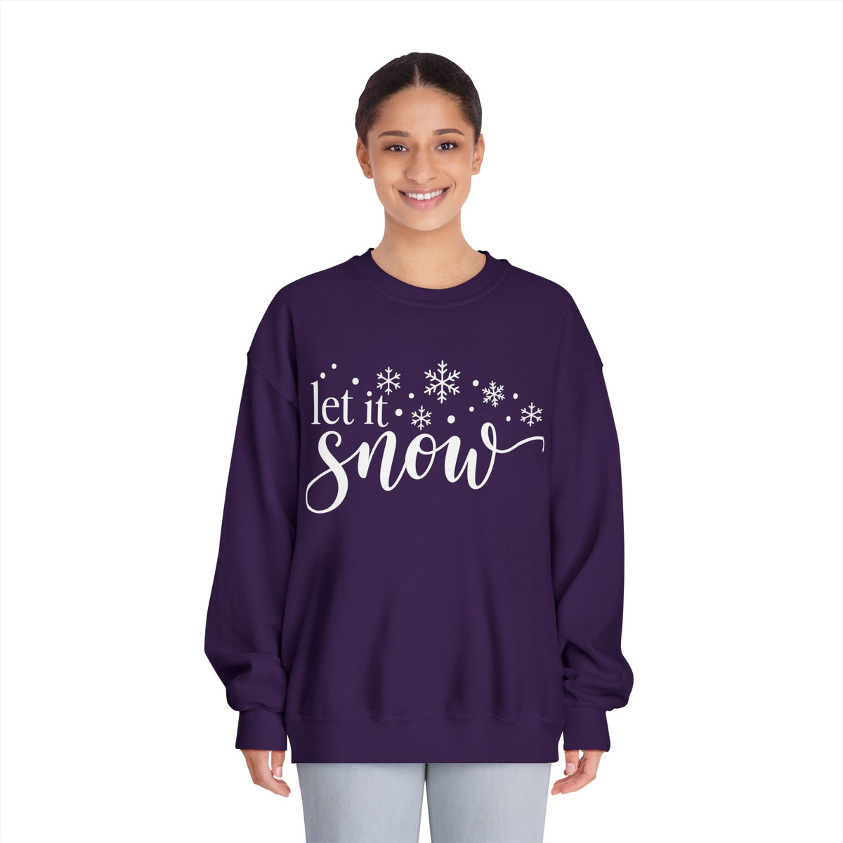 Let It Snow Crewneck Sweatshirt - product mockup view 10
