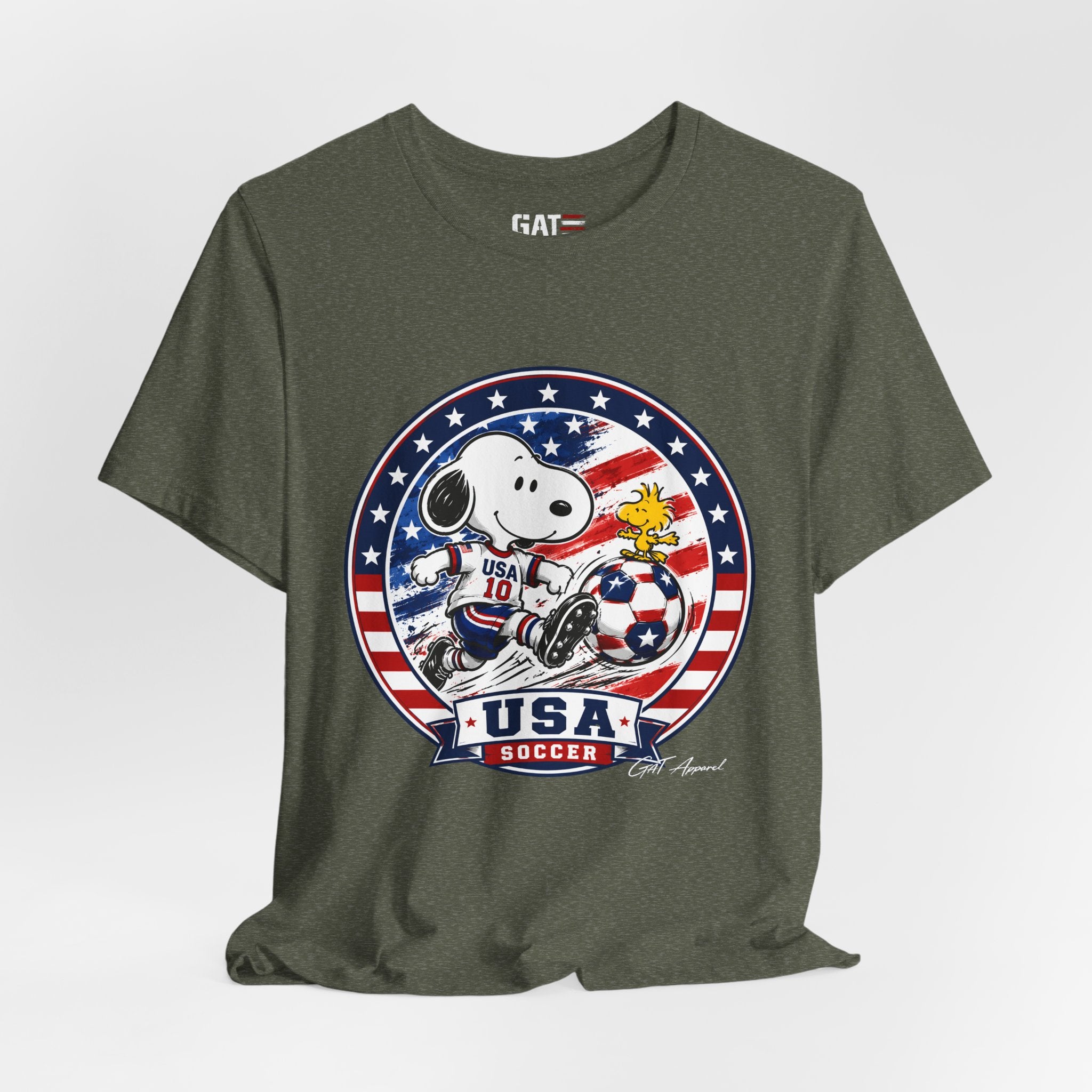 USA Soccer Snoopy Shirt  Patriotic USA Soccer Tee American Flag Design, World Cup, Soccer Fan