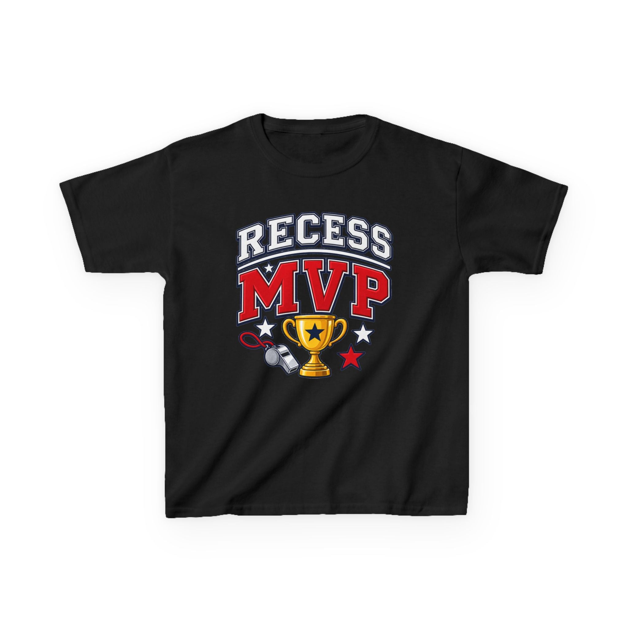 Recess MVP Kids T‑Shirt — Trophy & Whistle Playground Shirt for Boys & Girls