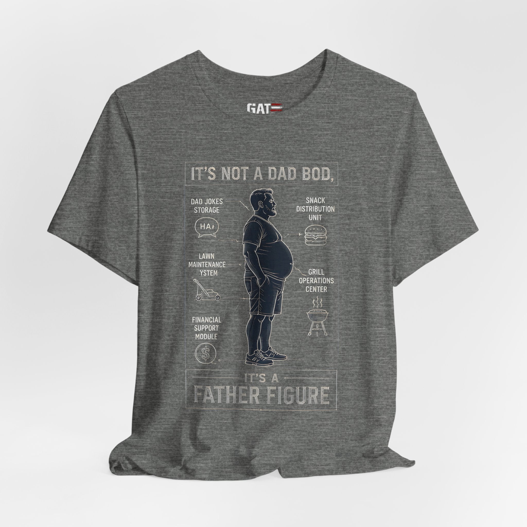 It's Not a Dad Bod It's a Father Figure Shirt | Funny Dad Shirt | Blueprint Dad Bod Tee | Father's Day Gift for Dad | Grill Master Dad Tee
