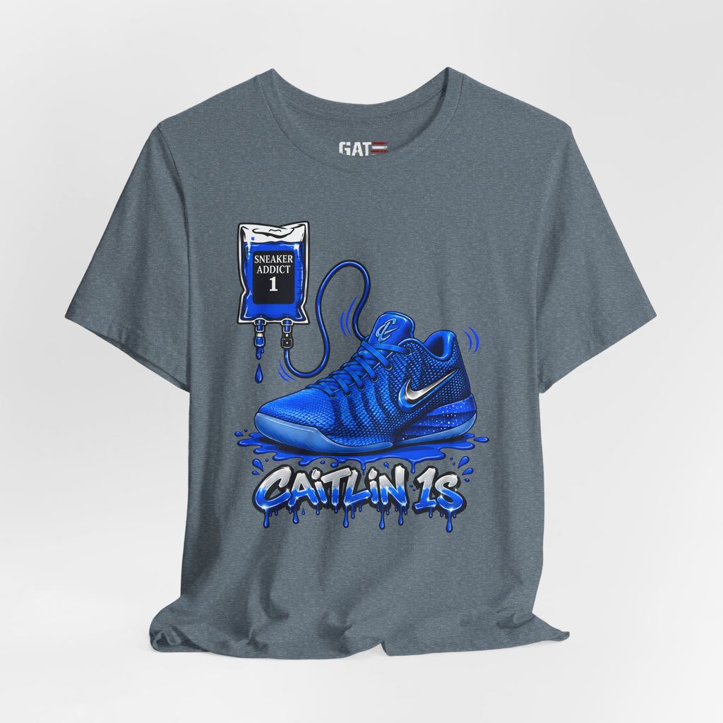 Caitlin Clark Caitlin 1s Addict Blue Sneaker Shirt