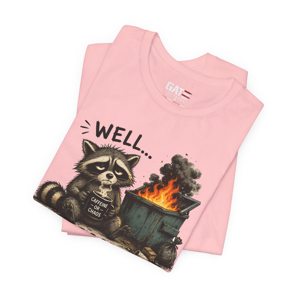 Funny Raccoon Shirt, Coffee Lover Shirt, Trash Panda Tee, Funny Animal Shirt, Sarcastic Shirt, Coffee Addict Gift, Unisex Graphic Tee