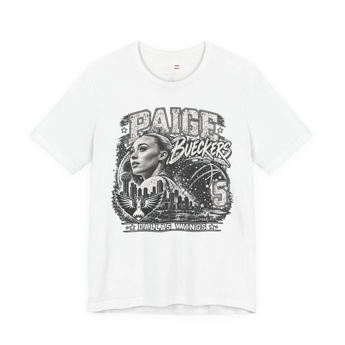 Paige Bueckers tribute basketball tee mockup