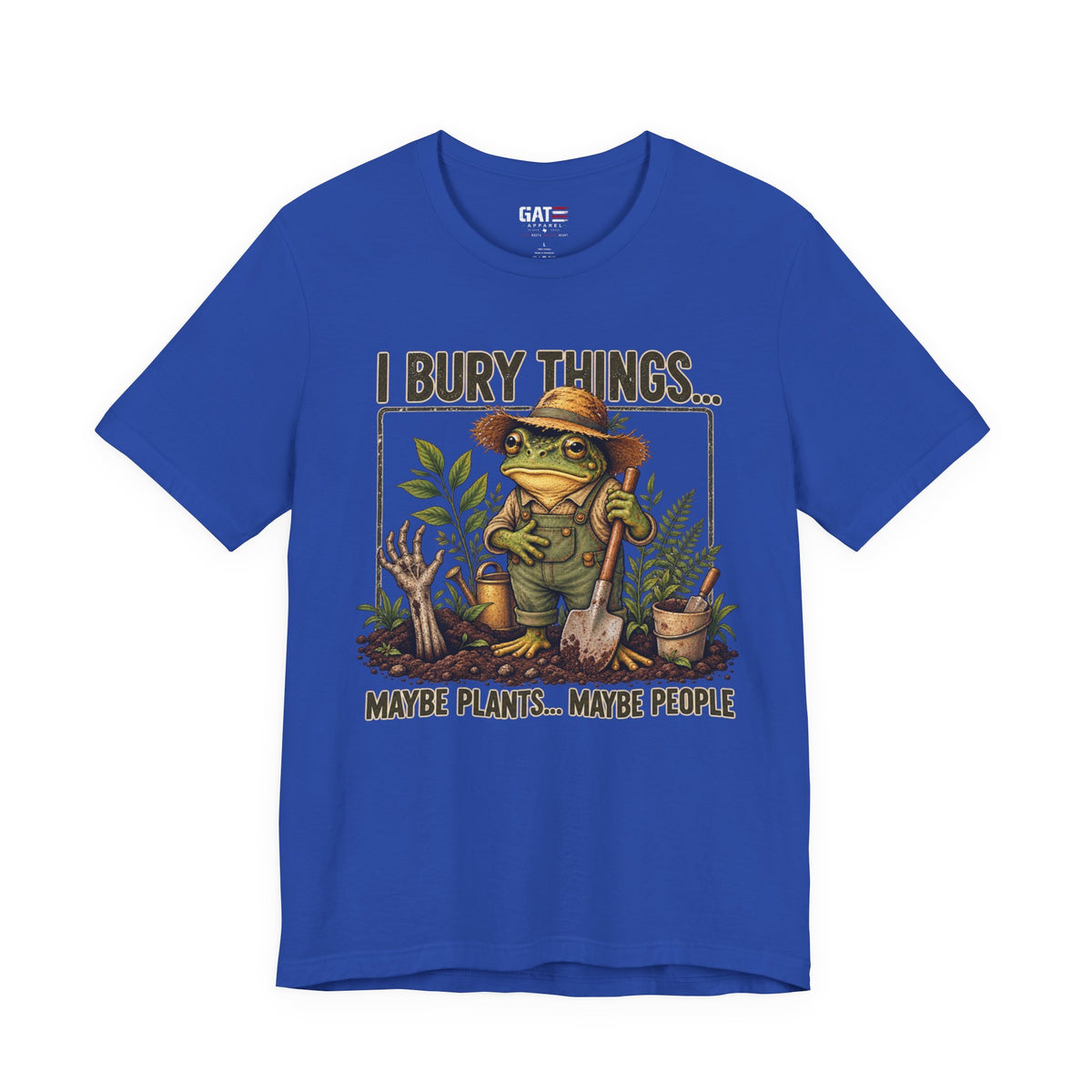 Gardener frog T-shirt color mockup
