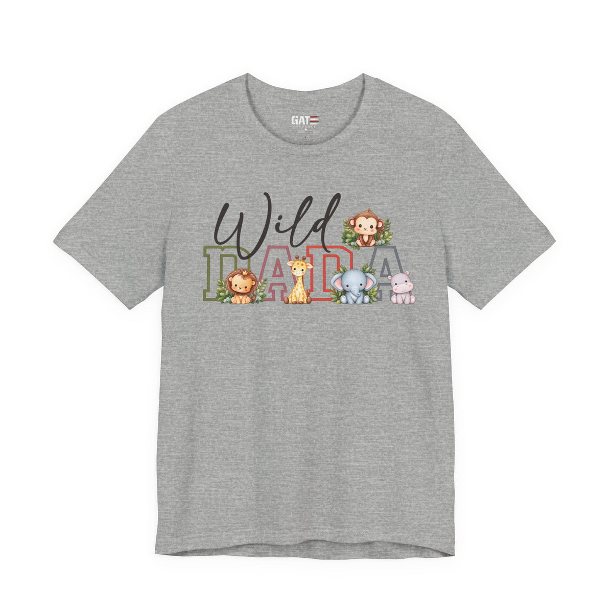 Wild Dada Safari Animals Tee – Cute Jungle Baby Animal Graphic Shirt - product image 4
